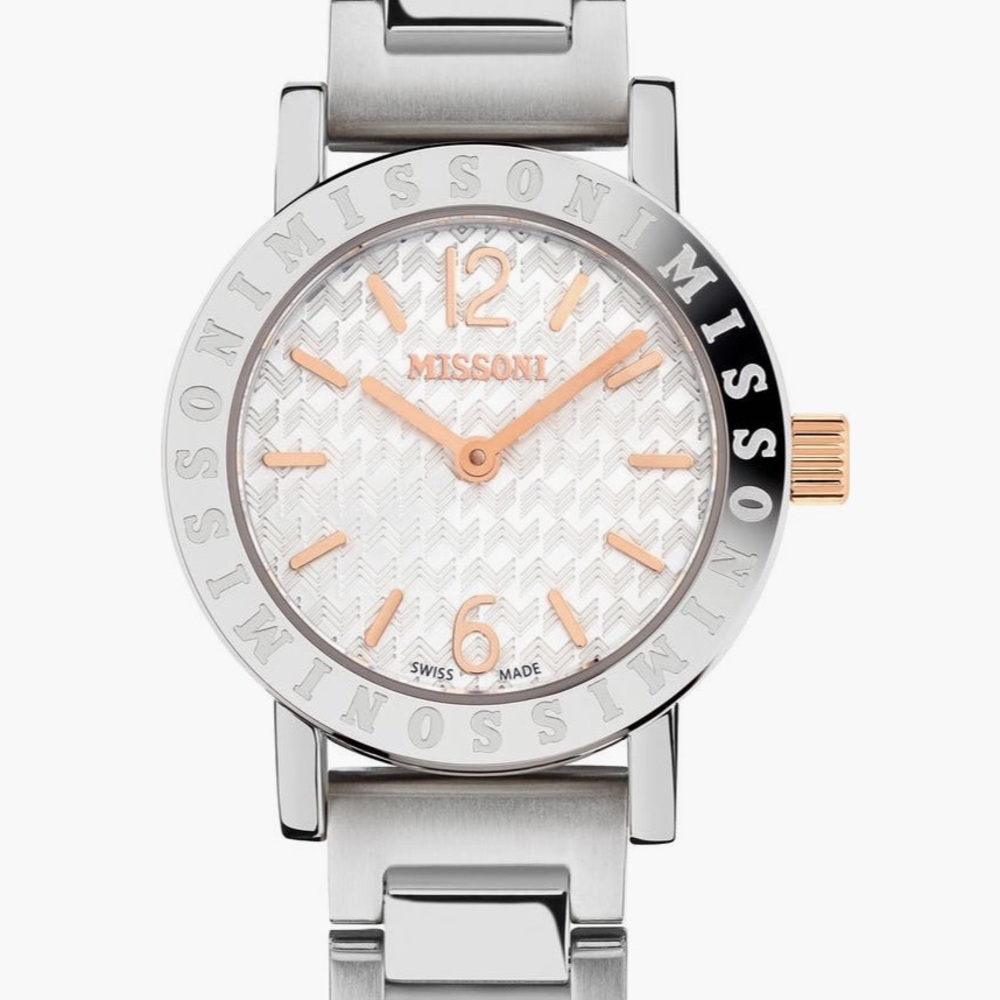Missoni Women's Interchangeable Strap Watch with Silver or Pink Leather Strap - Picture 2 of 8